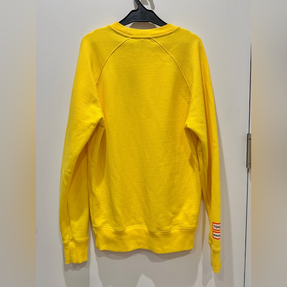 MAISON KITSUNE x TOILETPAPER Limited Edition Crewneck Sweatshirt Smiley Design - Picture 6 of 7